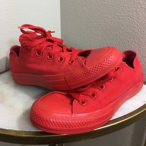 red monochrome converse